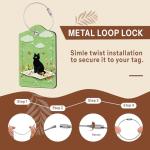 2 Pcs Cat with Book Luggage Tags for Suitcase, Leather Luggage Tags Cute, Privacy Cover ID Label with Stainless Steel Loop & Address Card, Black Cat Travel Bag Tag Luggage Accessories for Suitcases