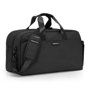 Traveler's Choice Wanderbout 27L Duffel Bag for Travel, Black, 19-Inch