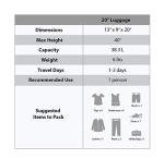 Rockland Melbourne Hardside Expandable Spinner Wheel Luggage, Purple, Carry-On 20 inches