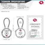 Savior Equipment Quality TSA-Approved 3-Digit Combination Cable Travel Luggage Locks for Rifle Bag Firearm Gun Case Accessories Ammo Boxes Outdoor Storage, SW Gray, 2-Pack