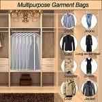 Garment Bags Covers 24''X60'' Dress Bags for Hanging Clothes (Pack of 6) with Study Full Zipper Coat Covers for Closet Clothes Storage Travel