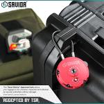 Savior Equipment Quality TSA-Approved 3-Digit Combination Cable Travel Luggage Locks for Rifle Bag Firearm Gun Case Accessories Ammo Boxes Outdoor Storage, SW Gray, 2-Pack