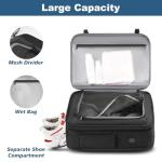 Taygeer Expandable Carry on Backpack, TSA Approved Personal Item Travel Backpack with Shoe Compartment & Packing Cube, Anti-Theft Luggage Back Pack with Lock & Phone Pouch for Men Women, Black