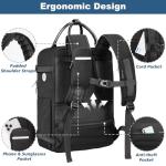 Taygeer Expandable Carry on Backpack, TSA Approved Personal Item Travel Backpack with Shoe Compartment & Packing Cube, Anti-Theft Luggage Back Pack with Lock & Phone Pouch for Men Women, Black