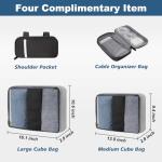 Taygeer Expandable Carry on Backpack, TSA Approved Personal Item Travel Backpack with Shoe Compartment & Packing Cube, Anti-Theft Luggage Back Pack with Lock & Phone Pouch for Men Women, Black