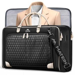 MATEIN Carry On Garment Bags for Airplanes, Travel Garment Bags for Women Up to 5 Suits with Aroma Pads & USB Port, Convertible Wrinkle Free Hanging Suit Carrier with Shoe Compartment Fit 15.6" Laptop