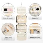 MDODO Travel Toiletry Bag Hanging Toiletry Bag for Women Water-resistant Cosmetic Makeup Bag for Full Sized Travel Essentials Must Have (Black)