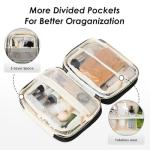 MDODO Travel Toiletry Bag Hanging Toiletry Bag for Women Water-resistant Cosmetic Makeup Bag for Full Sized Travel Essentials Must Have (Black)