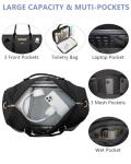 Women Weekender Travel Duffle Bag: Travel Duffel Overnight Bags with Shoe Compartment Large Carry on Tote with Toiletry Bag Weekend Traveling Yoga Gym Hospital Bag for Women with Wet Pocket Black