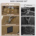 Gonex Canvas Duffle Bag for Travel, 50L Duffel Overnight Weekend Bag(Coffee)