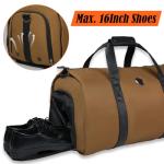 WELKINLAND 2-Suit Garment Duffle Bags for Travel Men, 60L-Large Carry on Garment Duffel Bag, Convertible Garment Duffel Bag w/Shoe Compartment, Foldable Garment Bags for Hanging Clothes Travel