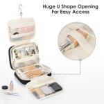 MDODO Travel Toiletry Bag Hanging Toiletry Bag for Women Water-resistant Cosmetic Makeup Bag for Full Sized Travel Essentials Must Have (Black)