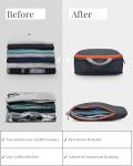 Large Compression Packing Cubes for Travel-Packing Cube Luggage Organizers 7 Piece Set for Checked Luggage-Ultralight, Expandable/Compression Bags by TRIPPED Travel Gear (Grey/Orange)