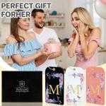 3 Pack Luxury Floral Luggage Tags, Durable PU Leather Suitcase Tags with Stainless Steel Cable Strap, Hidden ID Slot for Privacy Protection, Easy to Identify Waterproof Travel Accessories Gift (M)