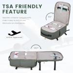 LOVEVOOK 40L Large Travel Backpack for Women Men, 17 Inch Carry on Backpack for Traveling on Airplane, Personal Item Travel Bag Airline Approved, Business Causal Weekender Backpack, Grey Green-Black