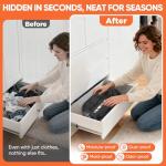 Vacuum Bags for Travel With Pump, Reusable Vacuum Packing Cubes for Traveler, Compression Bags for Clothes, IP68 Waterproof Airless Travel Bags for Storage, Luggage, Backpack & Suitcase (2PC + Pump)