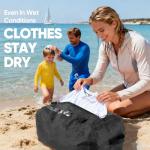 Vacuum Bags for Travel With Pump, Reusable Vacuum Packing Cubes for Traveler, Compression Bags for Clothes, IP68 Waterproof Airless Travel Bags for Storage, Luggage, Backpack & Suitcase (2PC + Pump)