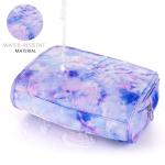 Vipdeal Kids Hanging Toiletry Bag for Girls, Travel Toiletry Bag for Little Young Girls Cosmetic Makeup Waterproof Wash Bag Toddler Traveling Toiletries, Tie Dye Purple
