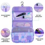 Vipdeal Kids Hanging Toiletry Bag for Girls, Travel Toiletry Bag for Little Young Girls Cosmetic Makeup Waterproof Wash Bag Toddler Traveling Toiletries, Tie Dye Purple