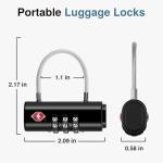 Puroma 2 Pack Luggage Locks TSA Approved, TSA Locks for Luggage Travel Lock Black Resettable Combination Zinc Alloy for Suitcase, Backpack, Laptop Bag, Gym Locker, Toolbox