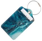 Luggage Tags for Suitcases, 2 Pack Cute PU Leather Suitcase Tag Identifiers TSA Approved with Stainless Steel Loop and Address Card for Baggage Tag for Cruise Airport Travel Essentials by Chelmon