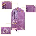 Waterproof Hanging Garment Bag,40 inch Garment Bags for Hanging Clothes,Garment Bags for Travel Storage,Dance Clothes Bag,Kids Cheer Garment Bag for Dance Costumes Cheerleading Uniform