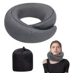 VOOMIKON Neck Pillow Airplane, Travel Pillows for Airplanes, Memory Foam Adjustable Portable Neck Pillow for Traveling, Car Rides, and Home Use