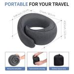 VOOMIKON Neck Pillow Airplane, Travel Pillows for Airplanes, Memory Foam Adjustable Portable Neck Pillow for Traveling, Car Rides, and Home Use