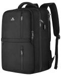 MATEIN Extra Large 45L Travel Laptop Backpack, Airline Approved Carry on Backpack with USB Port & Shoe Compartment, Water Resistant Luggage College Overnight Weekender Travel Bag Fit 18" Laptop, Black