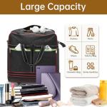 Foldable Duffel Bag,Large Expandable Rolling Travel Duffle Bag with Wheels Waterproof Collapsible Luggage Carry on Duffel Bag with Wheels and Handle, Black