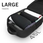 MATEIN Extra Large 45L Travel Laptop Backpack, Airline Approved Carry on Backpack with USB Port & Shoe Compartment, Water Resistant Luggage College Overnight Weekender Travel Bag Fit 18" Laptop, Black