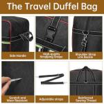 Foldable Duffel Bag,Large Expandable Rolling Travel Duffle Bag with Wheels Waterproof Collapsible Luggage Carry on Duffel Bag with Wheels and Handle, Black