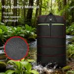 Foldable Duffel Bag,Large Expandable Rolling Travel Duffle Bag with Wheels Waterproof Collapsible Luggage Carry on Duffel Bag with Wheels and Handle, Black