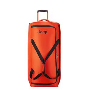 Jeep JS009D Two Wheel Rolling Travel Duffle Bag, Orange, 31 Inch