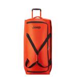 Jeep JS009D Two Wheel Rolling Travel Duffle Bag, Orange, 31 Inch