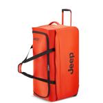 Jeep JS009D Two Wheel Rolling Travel Duffle Bag, Orange, 31 Inch