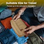 Vorspack Travel Toiletry Bag - Hanging Toiletry Bag for Men Water Resistant Canvas Shaving Bag with Large Capacity for Travel - Brown