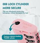 ANVIL TSA Approved Luggage Locks – High Security TSA008 Combination Travel Locks with Inspection Indicator for Suitcases and Backpacks. (2, Pink)