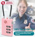 ANVIL TSA Approved Luggage Locks – High Security TSA008 Combination Travel Locks with Inspection Indicator for Suitcases and Backpacks. (2, Pink)