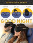Sleeper Hold Travel Pillow - Real Sleeping Experience on Long Flights - Head Strap with Eye Mask - Super-Soft, Lightweight, Easy-to-Carry, and Machine-Washable Airplane Pillow