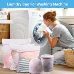 GOGOODA 7Pcs Mesh Laundry Bags for Delicates with Premium Zipper, Travel Storage Organize Bag, Clothing Washing Bags for Laundry, Blouse, Bra, Hosiery, Stocking, Underwear, Lingerie