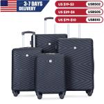 Travelhouse Luggage set 4-Piece ABS Suitcase With Spinner Wheels,24 Inch and 28 Inch with TSA Lock,16,20 inche Carry on Luggage