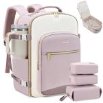 LOVEVOOK Large Travel Backpack for Women & Men, 40L Carry on Backpack for Airplanes, TSA Personal Item Travel Bag fits 17" Laptop, Waterproof Travel Essentials Airline Approved with 3 Packing Cubes