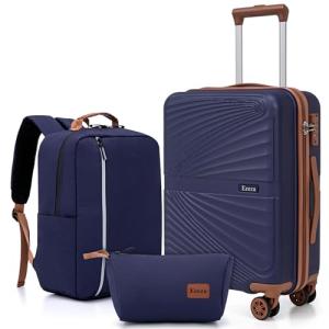 Eeeza Luggage Sets 3 Piece, Suitcases with Wheels, ABS Hard Case Luggage with TSA Lock Spinner Wheels, Carry On Luggage Set (20inch)
