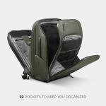 NOMATIC Travel Pack - 20L Water Resistant Laptop Bag - TSA-Ready Expandable Olive Backpack