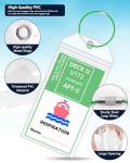 Carnival Luggage Tag Holders，Clear Cruise Luggage Tag Holder Zip Seal with Steel Loops，Fits Printed (Not Mailed) Carnival Cruise Line Ships & Tags for Cruises in, 2025 & 2026（5PACK）
