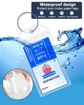 Carnival Luggage Tag Holders，Clear Cruise Luggage Tag Holder Zip Seal with Steel Loops，Fits Printed (Not Mailed) Carnival Cruise Line Ships & Tags for Cruises in, 2025 & 2026（5PACK）