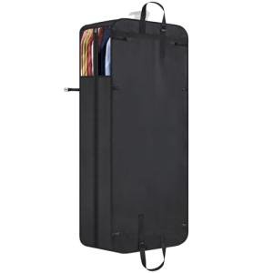 Univivi Hanging Garment Bag for Travel, 60" Heavy Duty Suit Bags, Extra Capacity Hanging Clothes Bag for Closet Storage, Dress Cover with Handles and Buckle Straps for Suit, Coat, Jacket