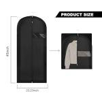 Beiskll 45" Garment Bags for Hanging Clothes, Dress Bags for Gowns Long with Clear Window, Foldable Suit Bag Cover for Travel and Storage (Black)