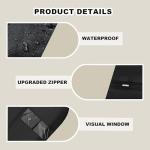 Beiskll 45" Garment Bags for Hanging Clothes, Dress Bags for Gowns Long with Clear Window, Foldable Suit Bag Cover for Travel and Storage (Black)